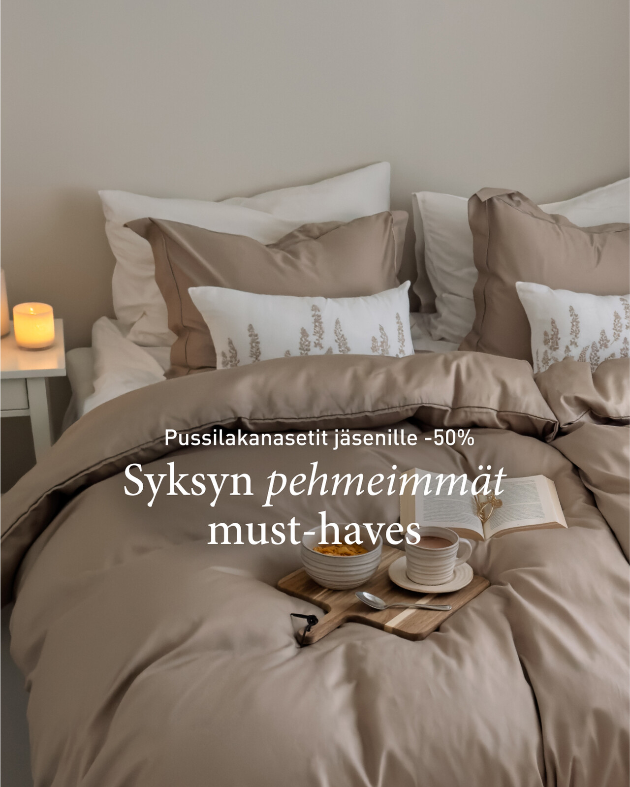 Pussilakanasetit jäsenille -50%