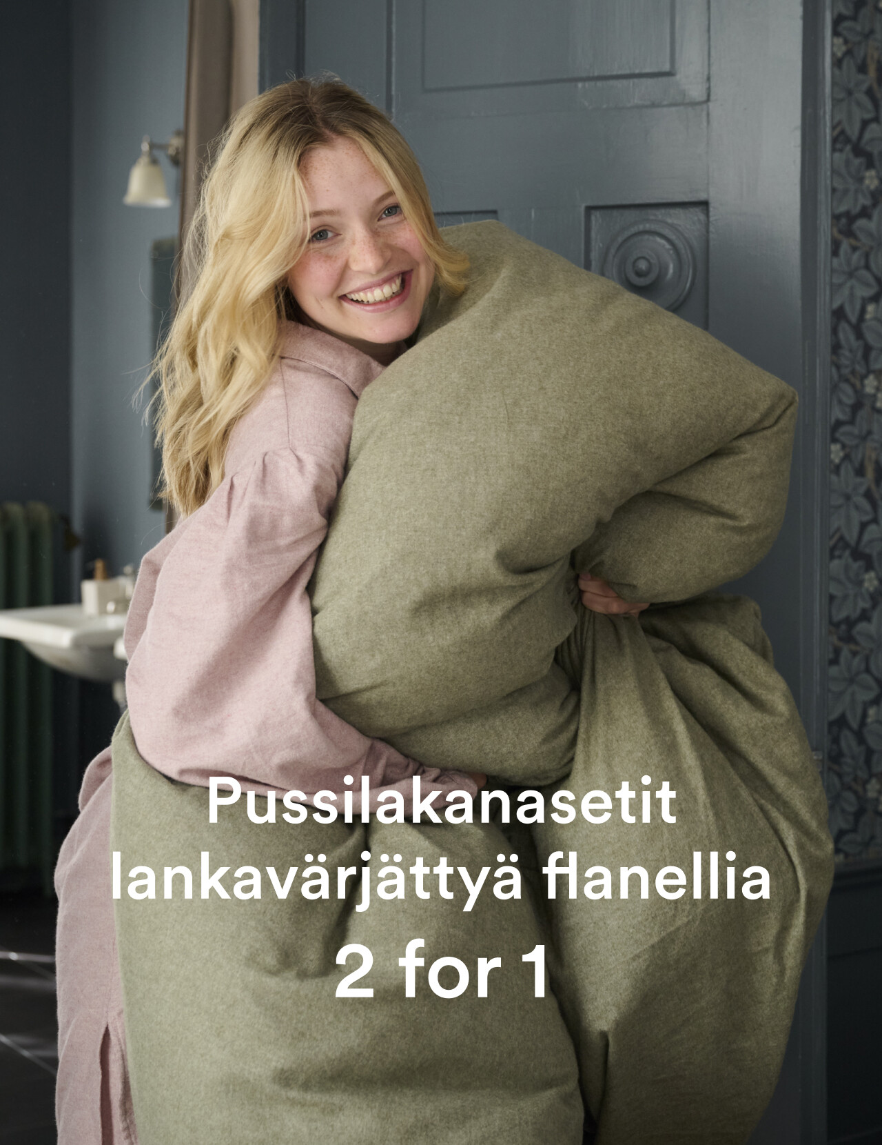 Lankavärjätty flanelli