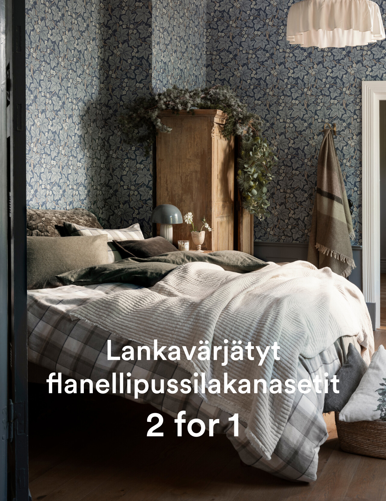 Lankavärjätty flanelli
