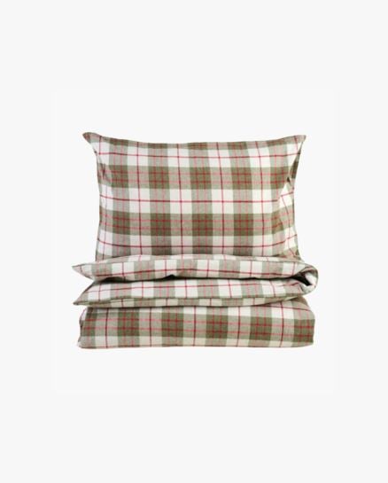 Sirdal pussilakanasetti lankavärjättyä flanellia moniväri/punainen