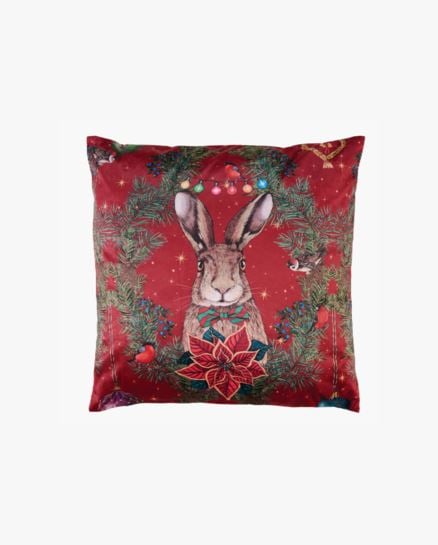 NW Friends Wolf koristetyyny moniväri/punainen