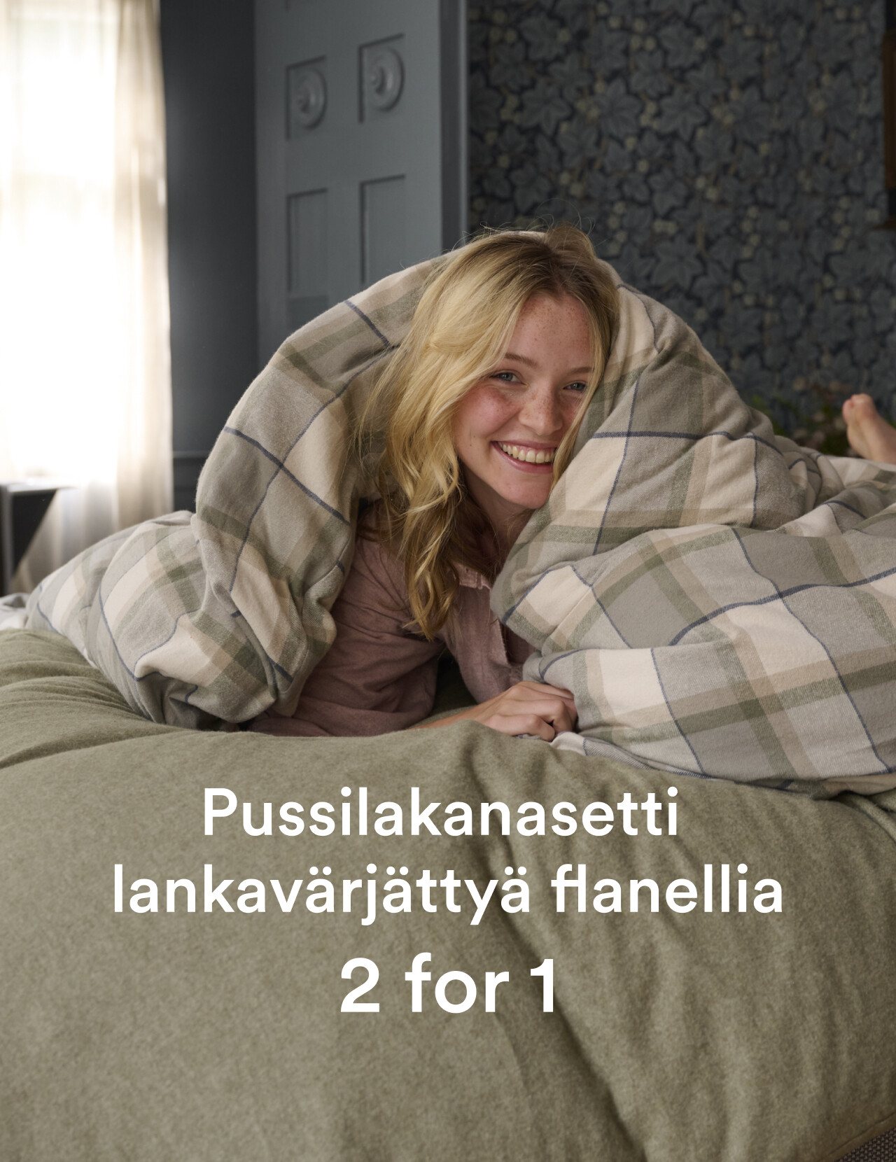 Lankavärjätty flanelli
