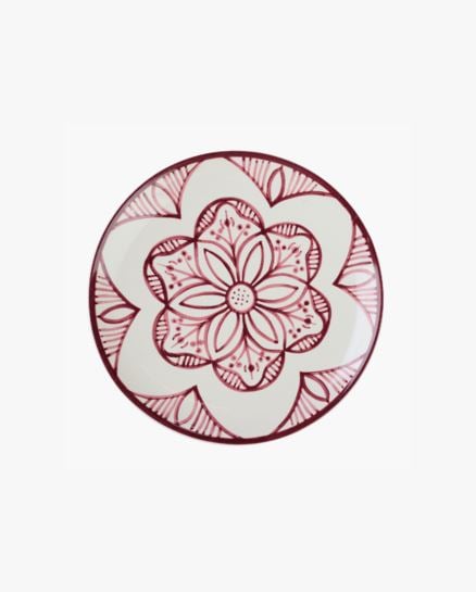 Atelier lautanen tummanpunainen