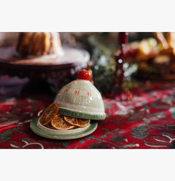 Knit kulho kannella moniväri