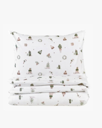 Christmas Feel flanellipussilakanasetti moniväri/vihreä