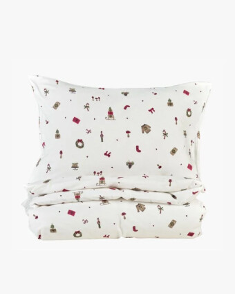 Christmas Heart flanellipussilakanasetti moniväri/punainen