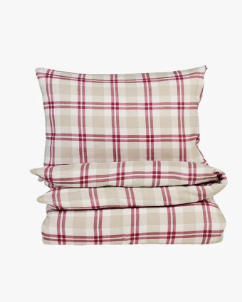 Teja flanellipussilakanasetti punainen