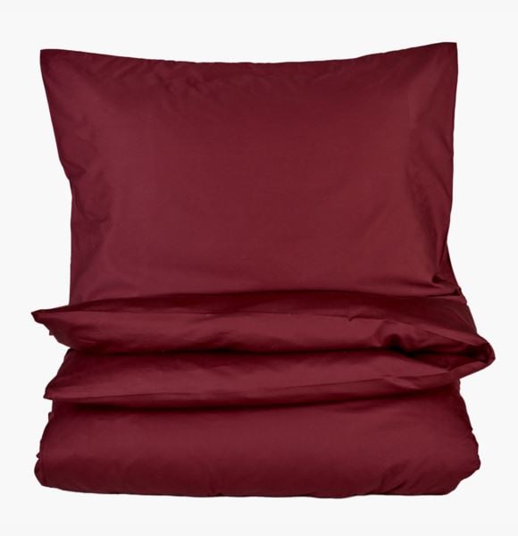 Eden stonewashed pussilakanasetti satiinipuuvillaa tummanpunainen