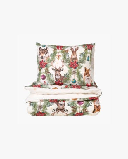 NW Friends pussilakanasetti percalea luonnonvalkoinen