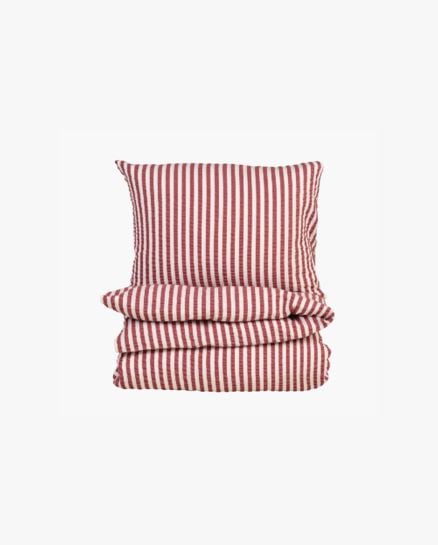 Atelier pussilakanasetti kreppipuuvillaa punainen