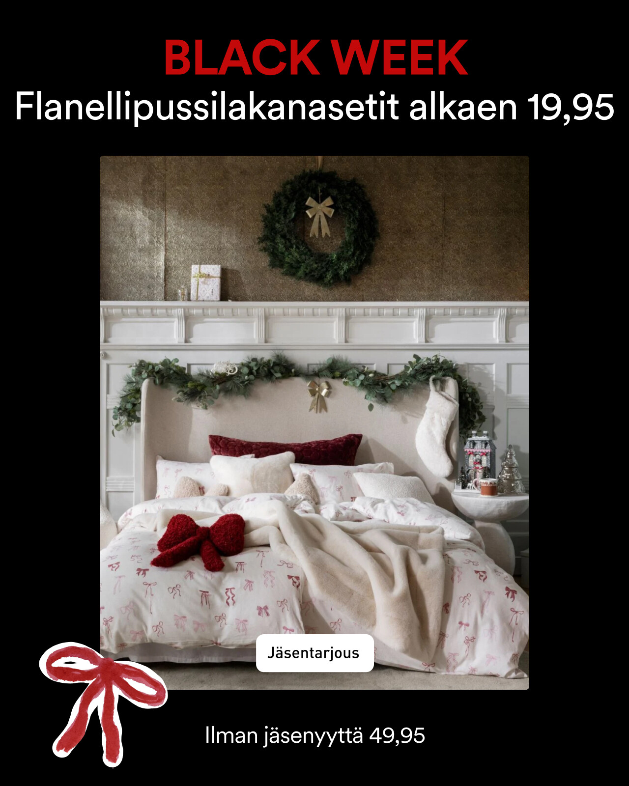 Flanellit jäsenille alk. 19,95