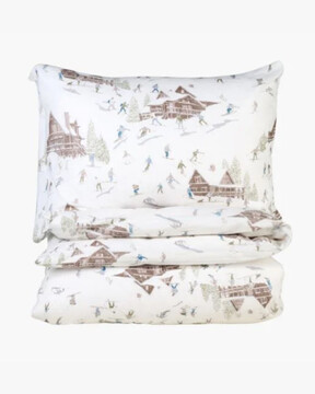 Skiers flanellipussilakanasetti moniväri