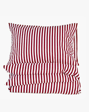 Classic stripe pussilakanasetti puuvillaa punainen