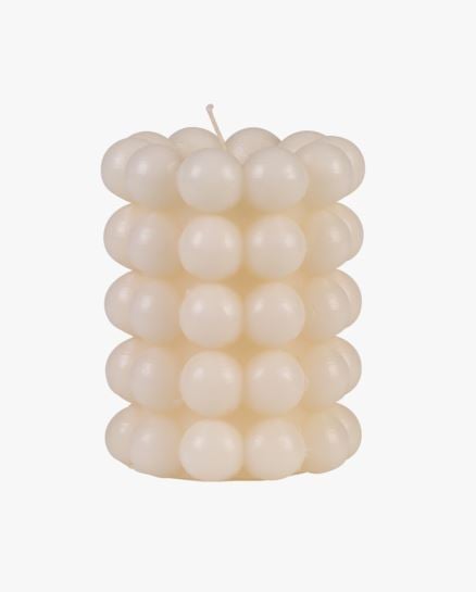 Bubble koristekynttilä luonnonvalkoinen