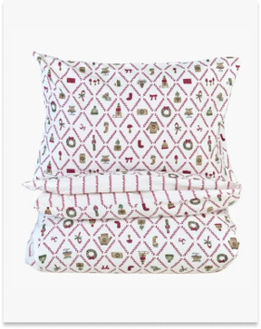 Christmas Holiday flanellipussilakanasetti moniv&auml;ri/punainen