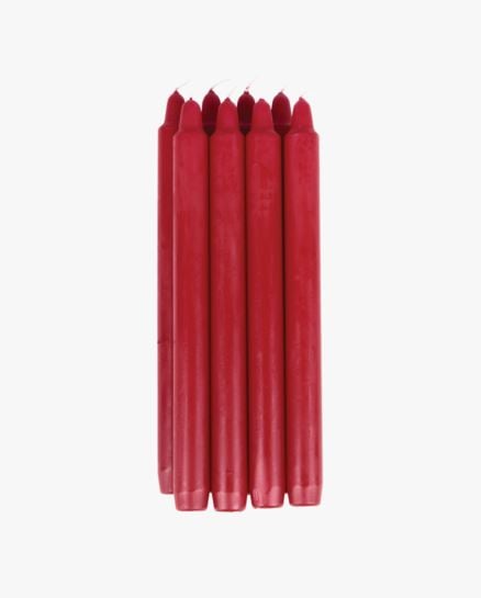 Moments 8pk kruunukynttil&auml; punainen