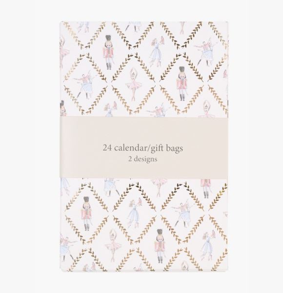 Nutcracker kalenteripussit 24kpl 2ass luonnonvalkoinen