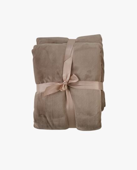 Ted fleecehuopa harmaanruskea