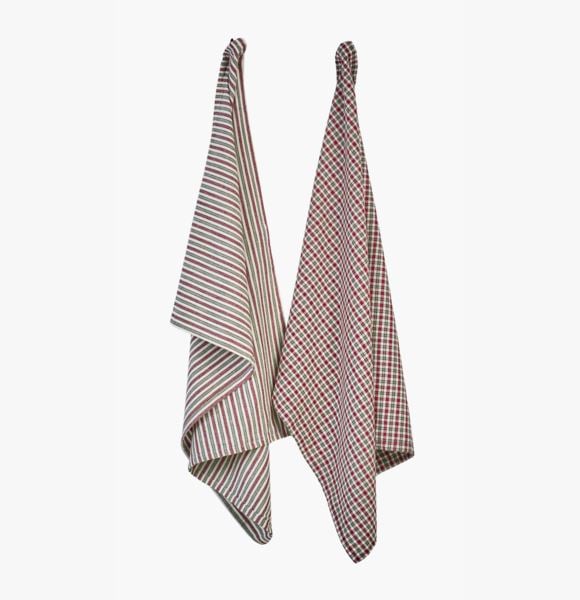 Alva keittiöpyyhe, 2 kpl punainen