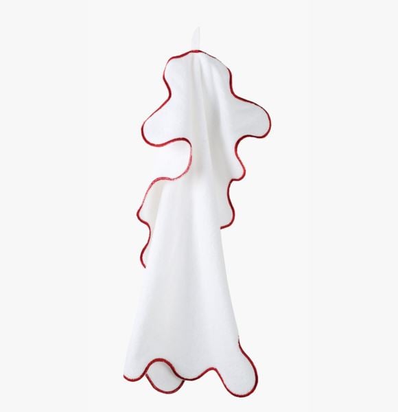 Scallop pyyhe valkoinen