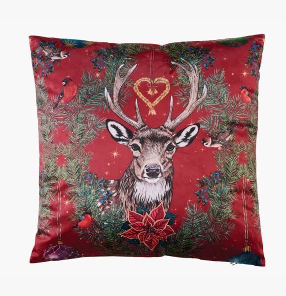 NW Friends Deer koristetyyny moniväri/punainen