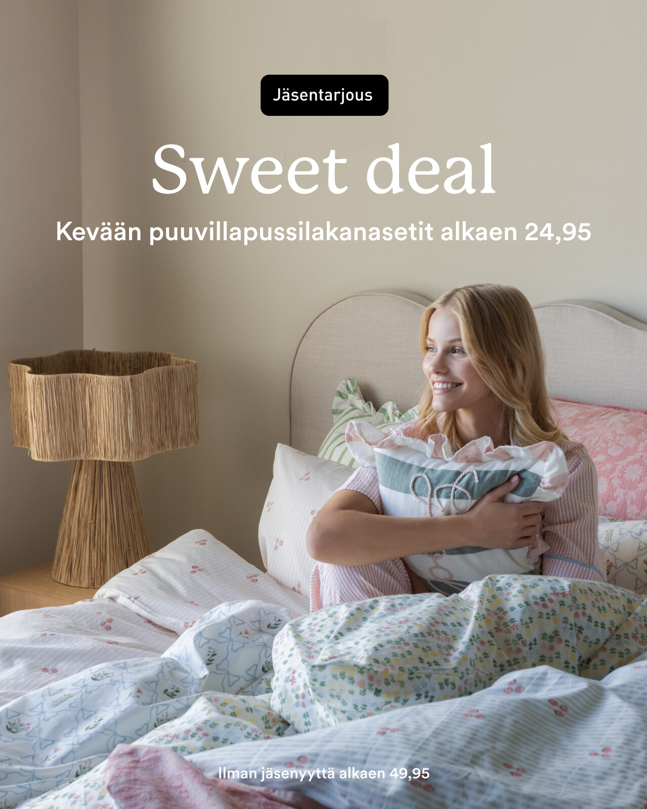 Pussilakanasetit puuvillasta