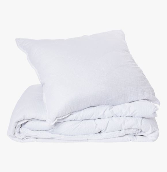 Petra viileä kuitupeitto ja -tyyny valkoinen