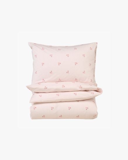 Strawberry stripe pussilakanasetti puuvillaa roosa