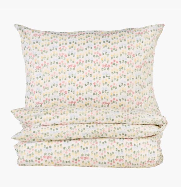 Happy Flowers påslakanset i bomull multi