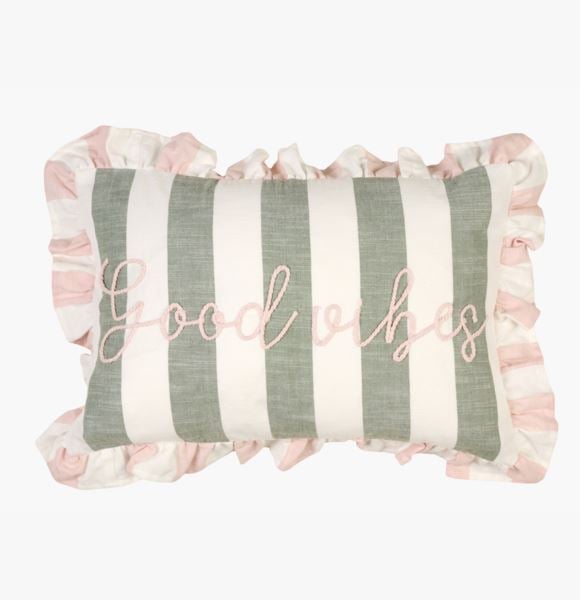 Good vibes koristetyyny moniväri