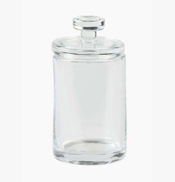 Lina lasipurkki kannella läpikuultava