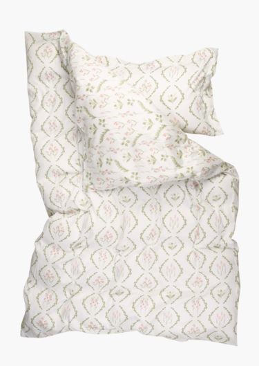 Birgitta Floral pussilakanasetti satiinipuuvillaa moniv&auml;ri