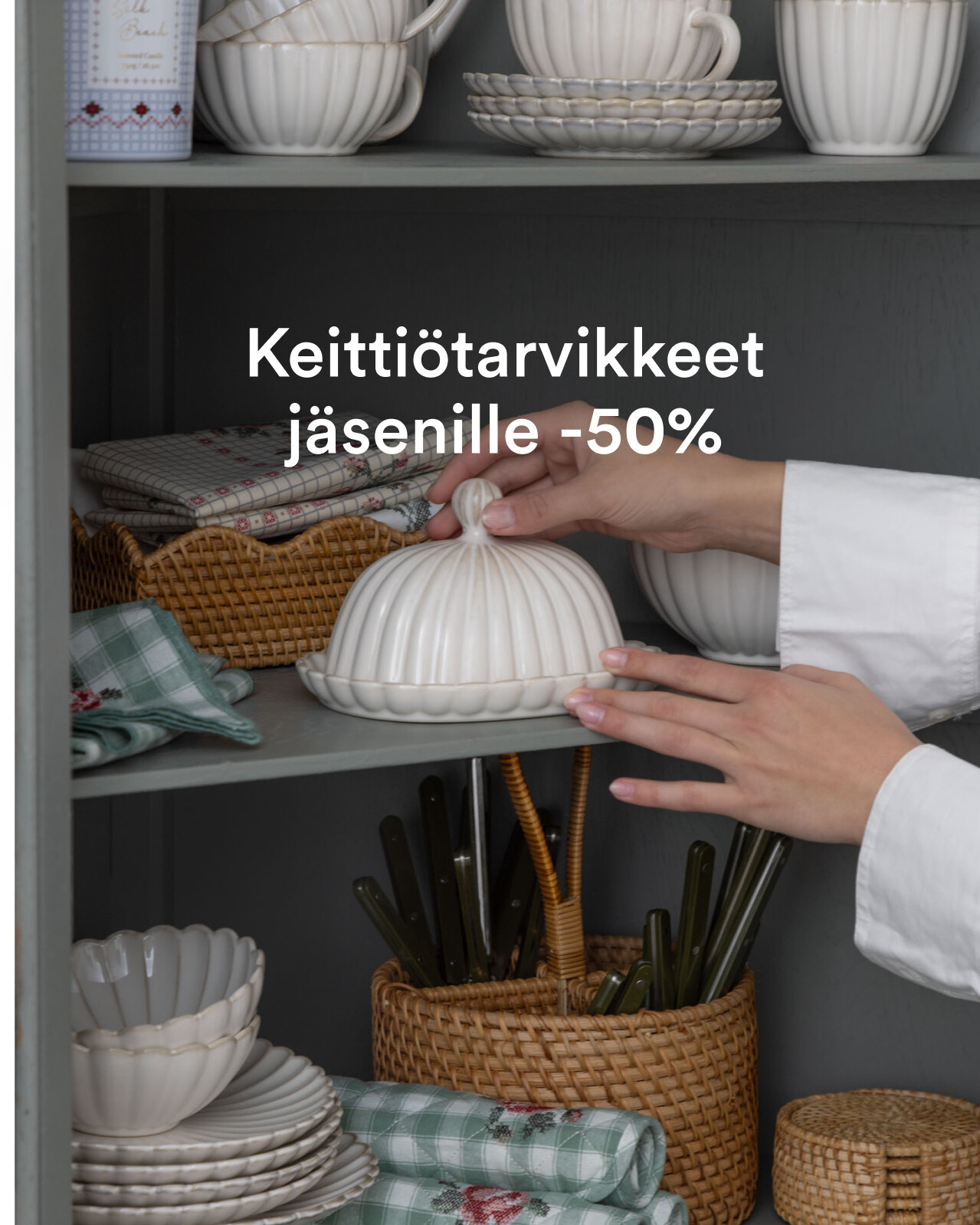 Keitti&ouml;tarvikkeet j&auml;senille -50%