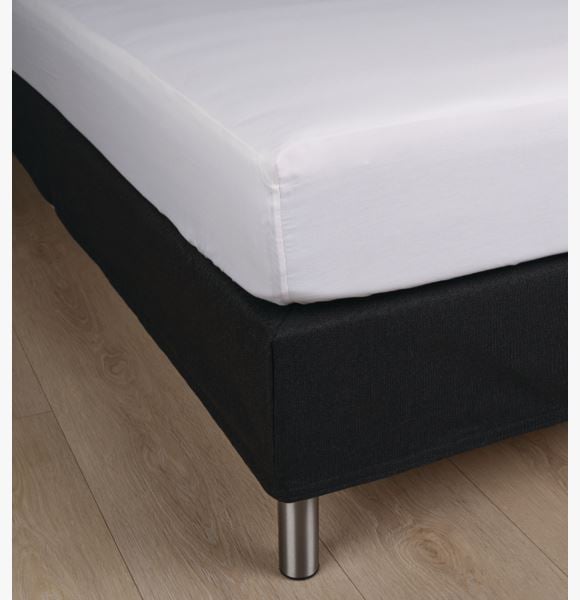 Soft Satin muotoonommeltu aluslakana valkoinen