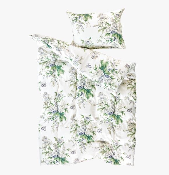 Big Flower pussilakanasetti satiinipuuvillaa moniväri/sininen