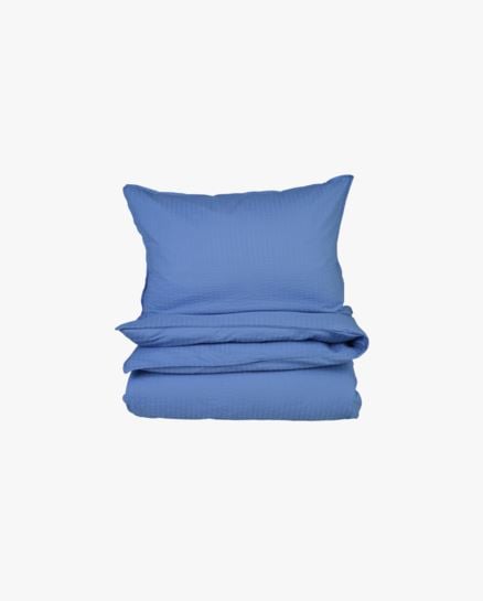 Kensington pussilakanasetti kreppipuuvillaa sininen