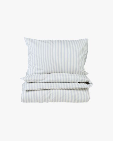 Classic stripe pussilakanasetti puuvillaa sininen