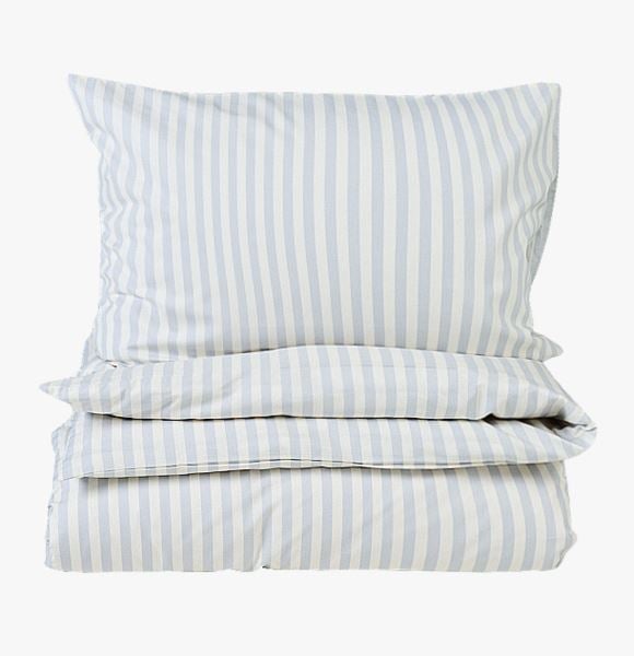 Classic stripe pussilakanasetti puuvillaa sininen