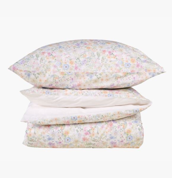 Flower Meadow pussilakanasetti percalea moniväri