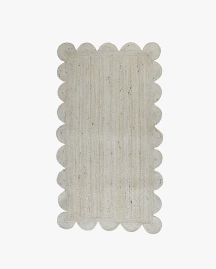 Jute Scallop matto luonnonv&auml;ri