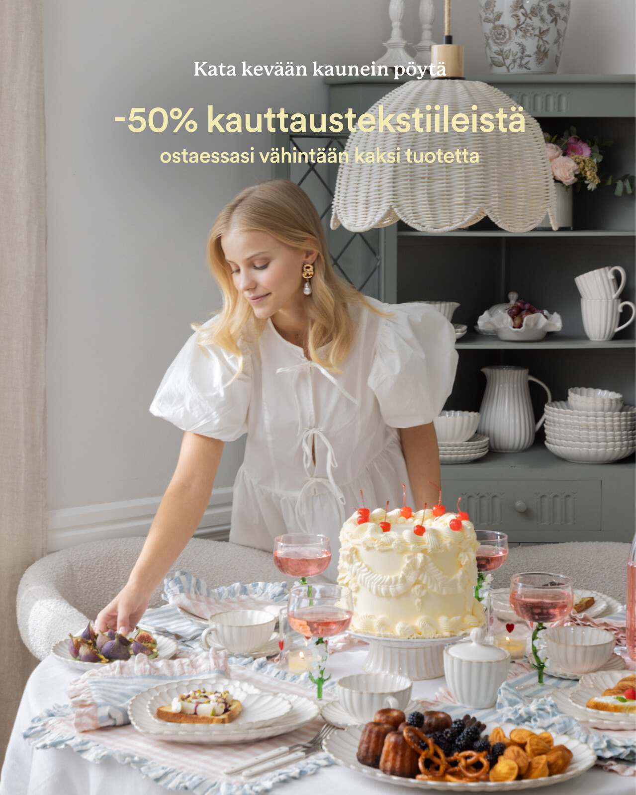 Kaikkea kattaukseen j&auml;senille -50%, kun ostat 2 tuotetta!