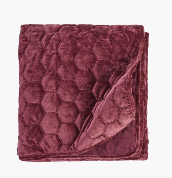 Wilhelmine päiväpeitto viininpunainen