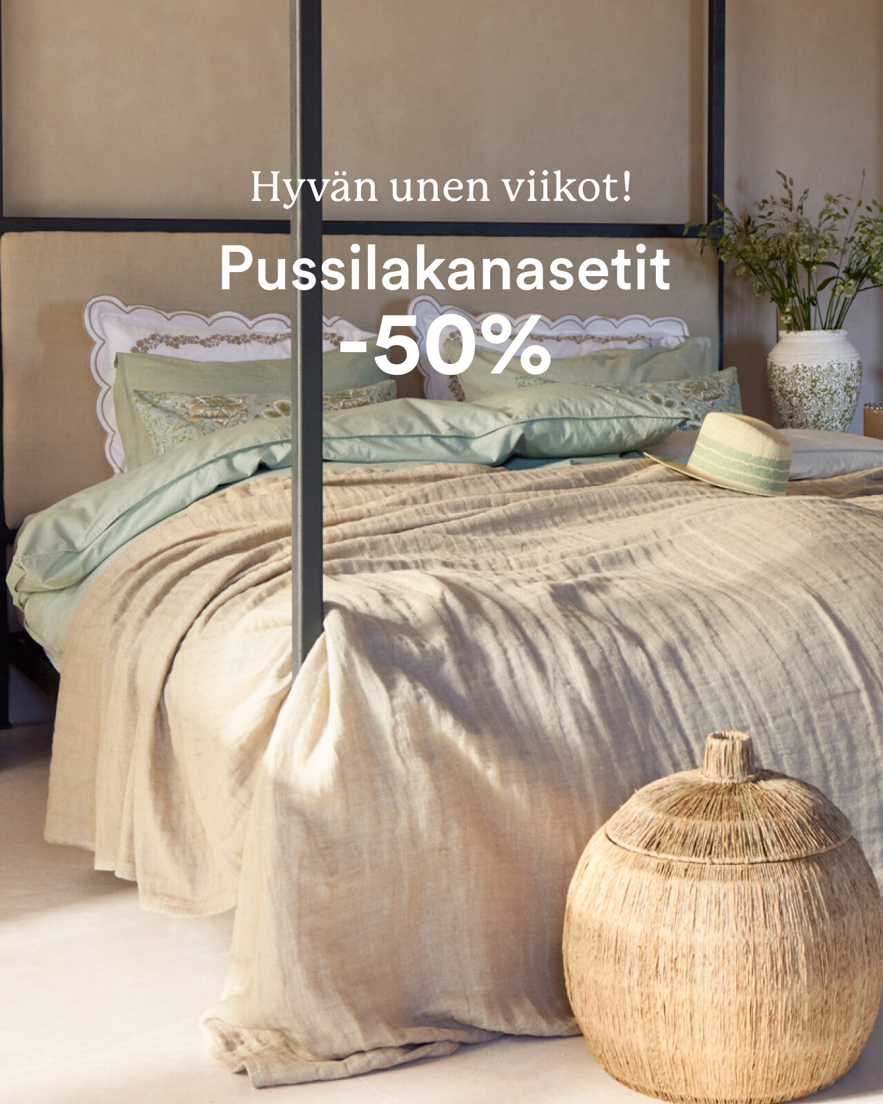 Pussilakanasetit -50%