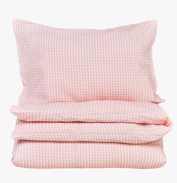 Hallie pussilakanasetti kreppipuuvillaa roosa