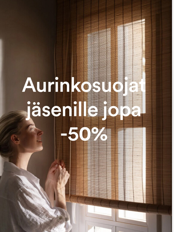 Aurinkosuojat  j&auml;senille jopa -50%