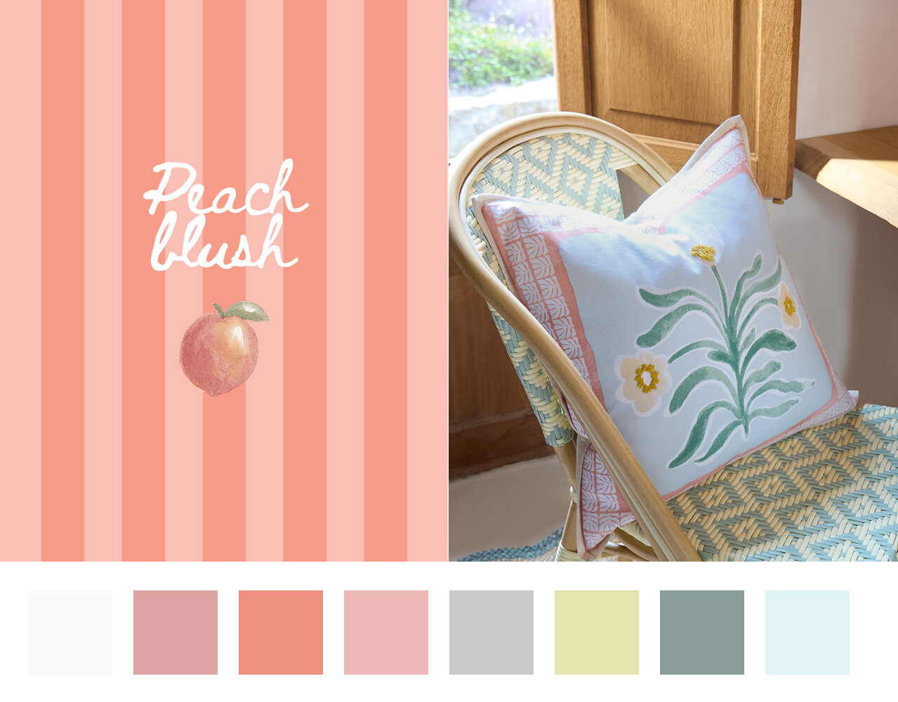 Peach blush - hempeit&auml; pastelleja kes&auml;sisustukseen