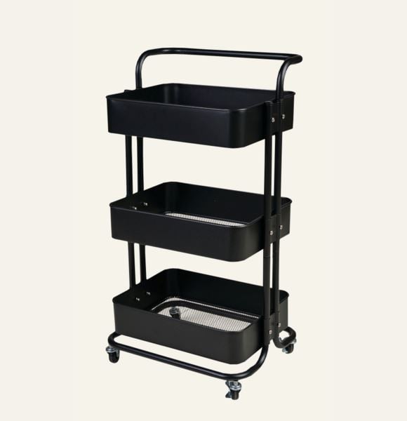 Trolly tarjoiluvaunu musta