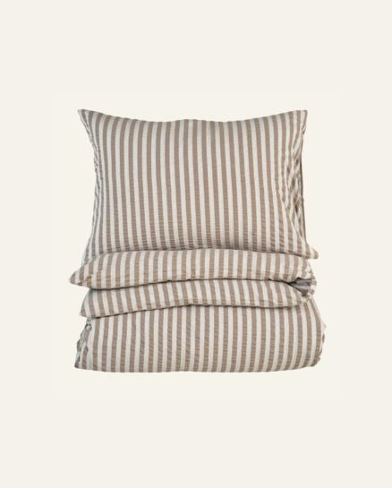 Atelier pussilakanasetti kreppipuuvillaa ruskea