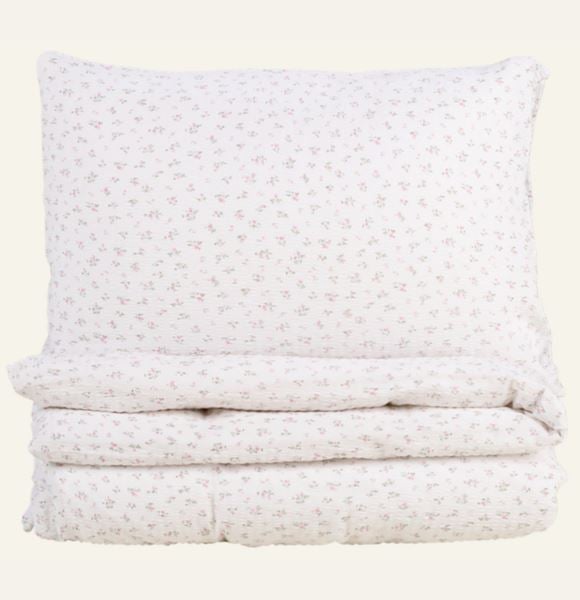 Sweet Flower påslakanset i bäckebölja rosa