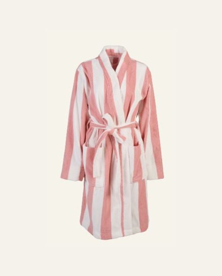 Cabin Stripe kylpytakki roosa